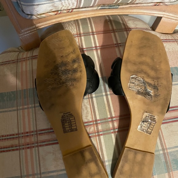 Women's Black Braided Slide Sandals - Picture 2 of 3